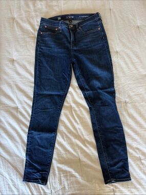 J. Crew Navy Toothpick Slim Jeans 9”
